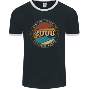 16th Birthday  Vintage Made In 2008 Mens Ringer T-Shirt FotL