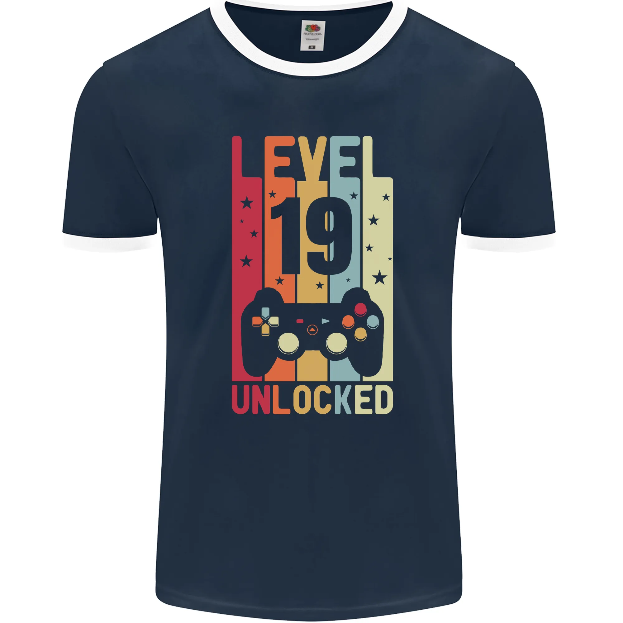 19th Birthday 19 Year Old Level Up Gaming Mens Ringer T-Shirt FotL