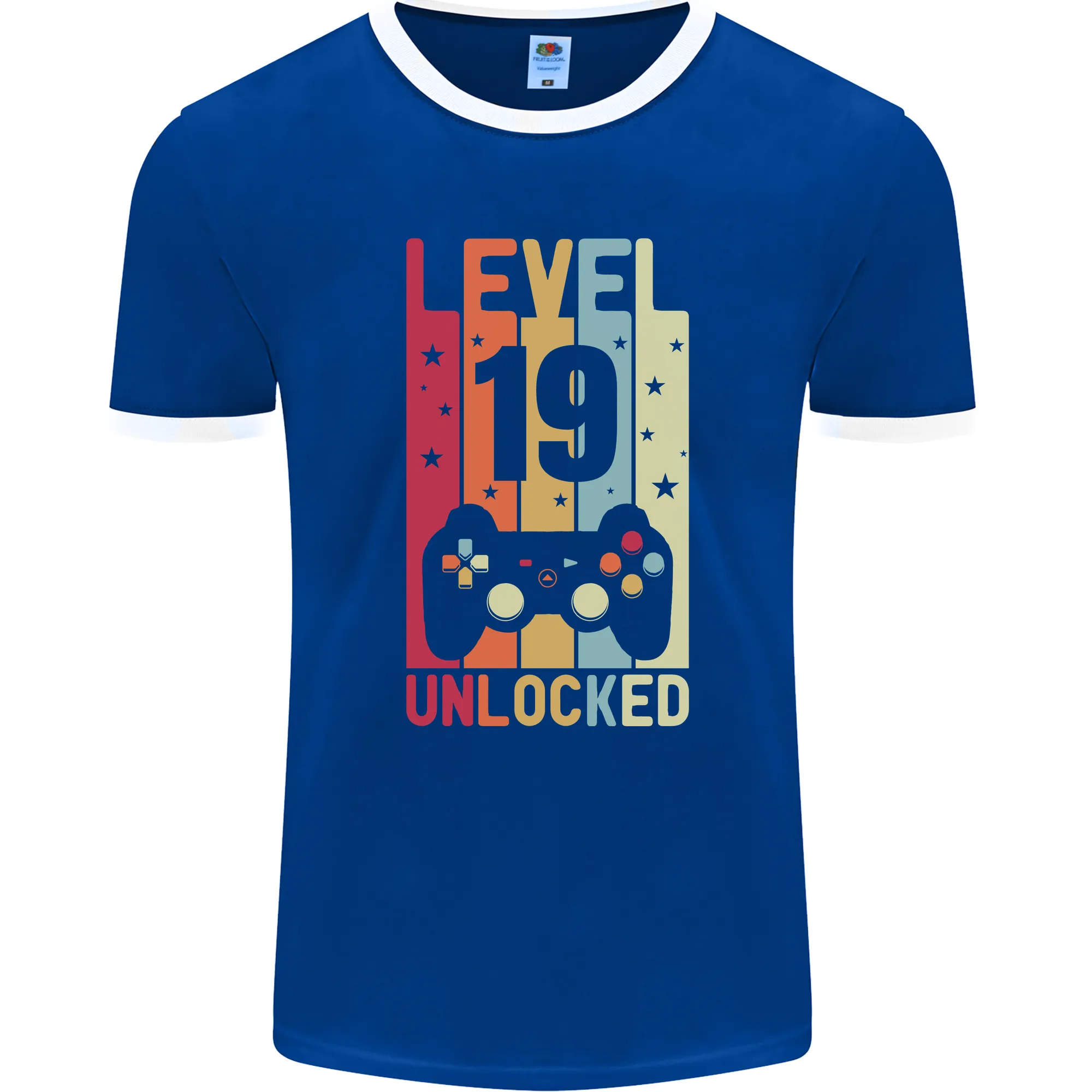 19th Birthday 19 Year Old Level Up Gaming Mens Ringer T-Shirt FotL