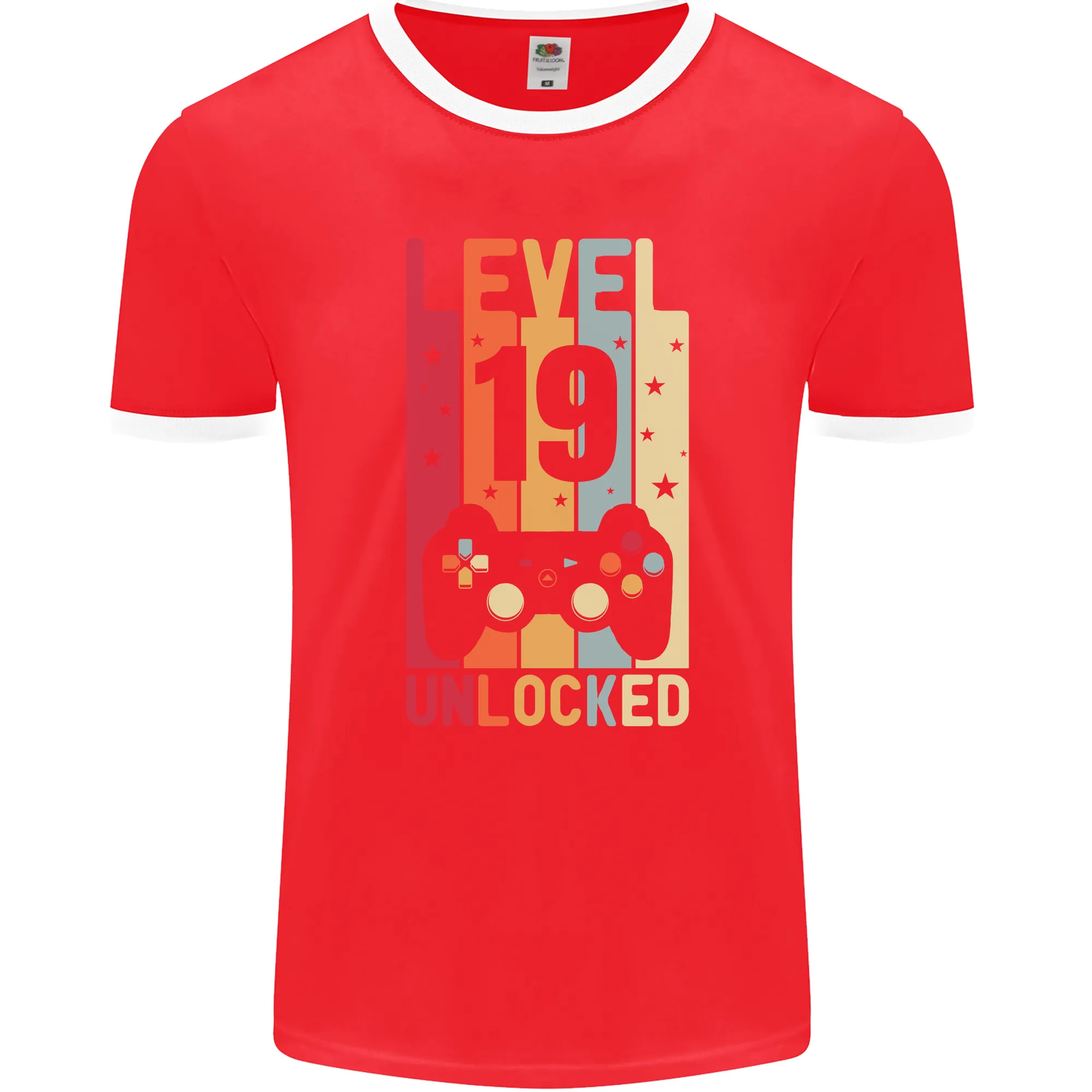 19th Birthday 19 Year Old Level Up Gaming Mens Ringer T-Shirt FotL