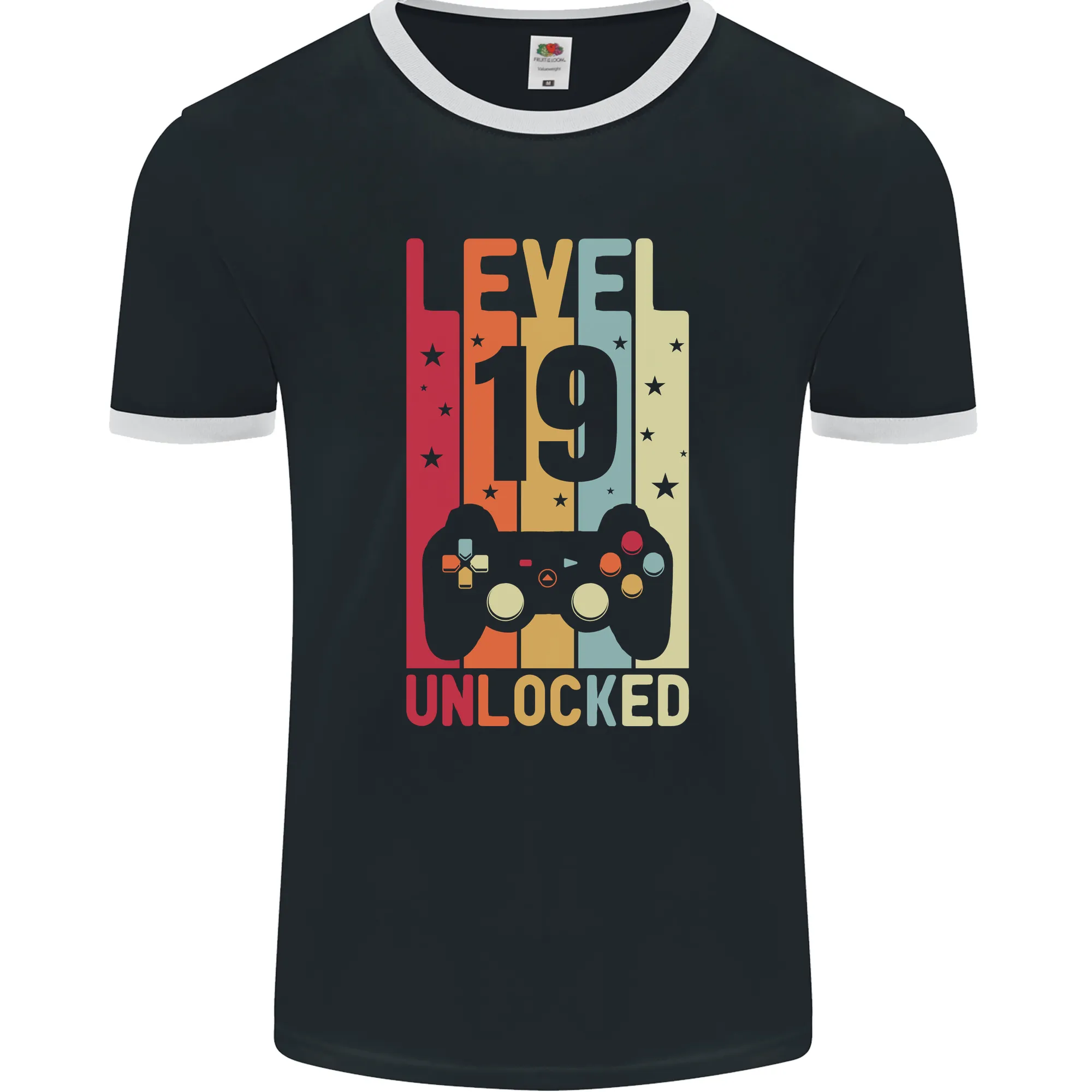 19th Birthday 19 Year Old Level Up Gaming Mens Ringer T-Shirt FotL