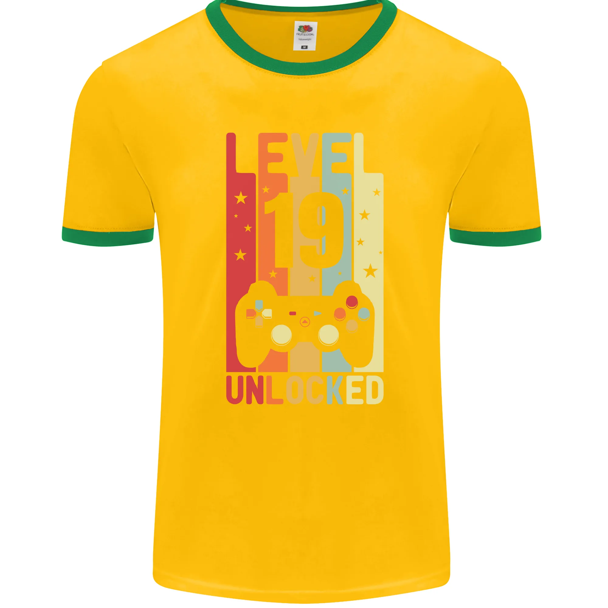 19th Birthday 19 Year Old Level Up Gaming Mens Ringer T-Shirt FotL