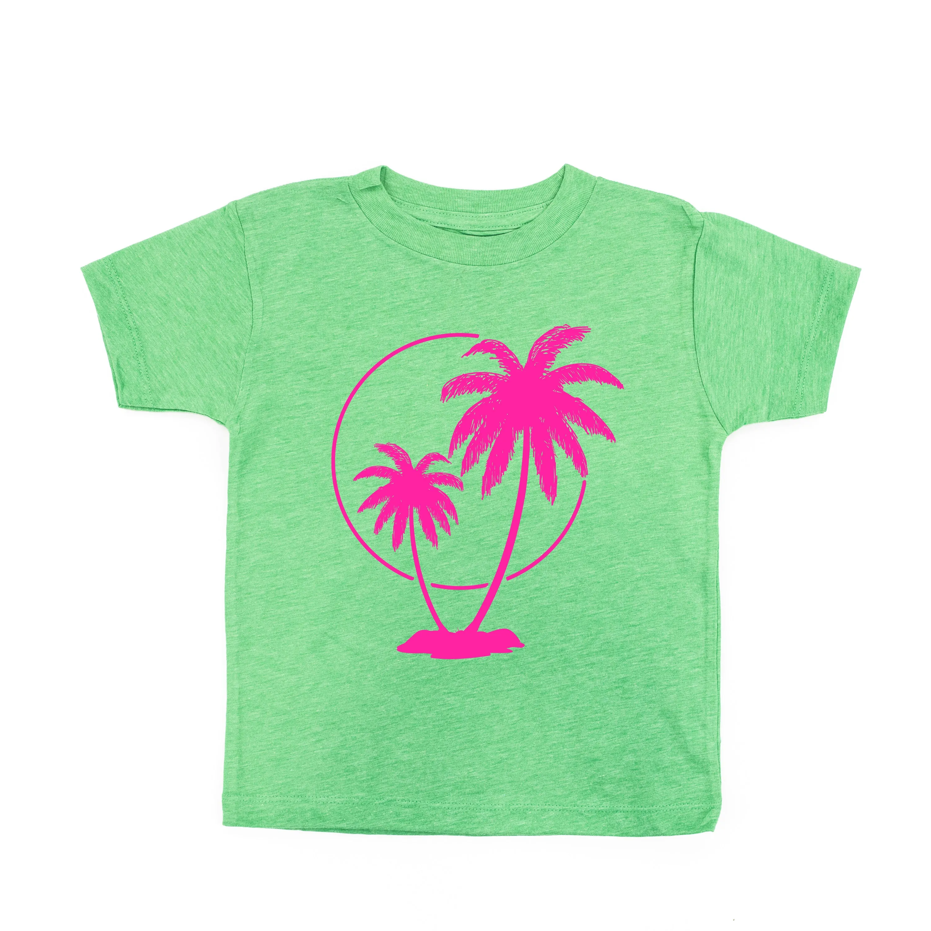 2 PALM TREES WITH SUN - Short Sleeve Child Shirt