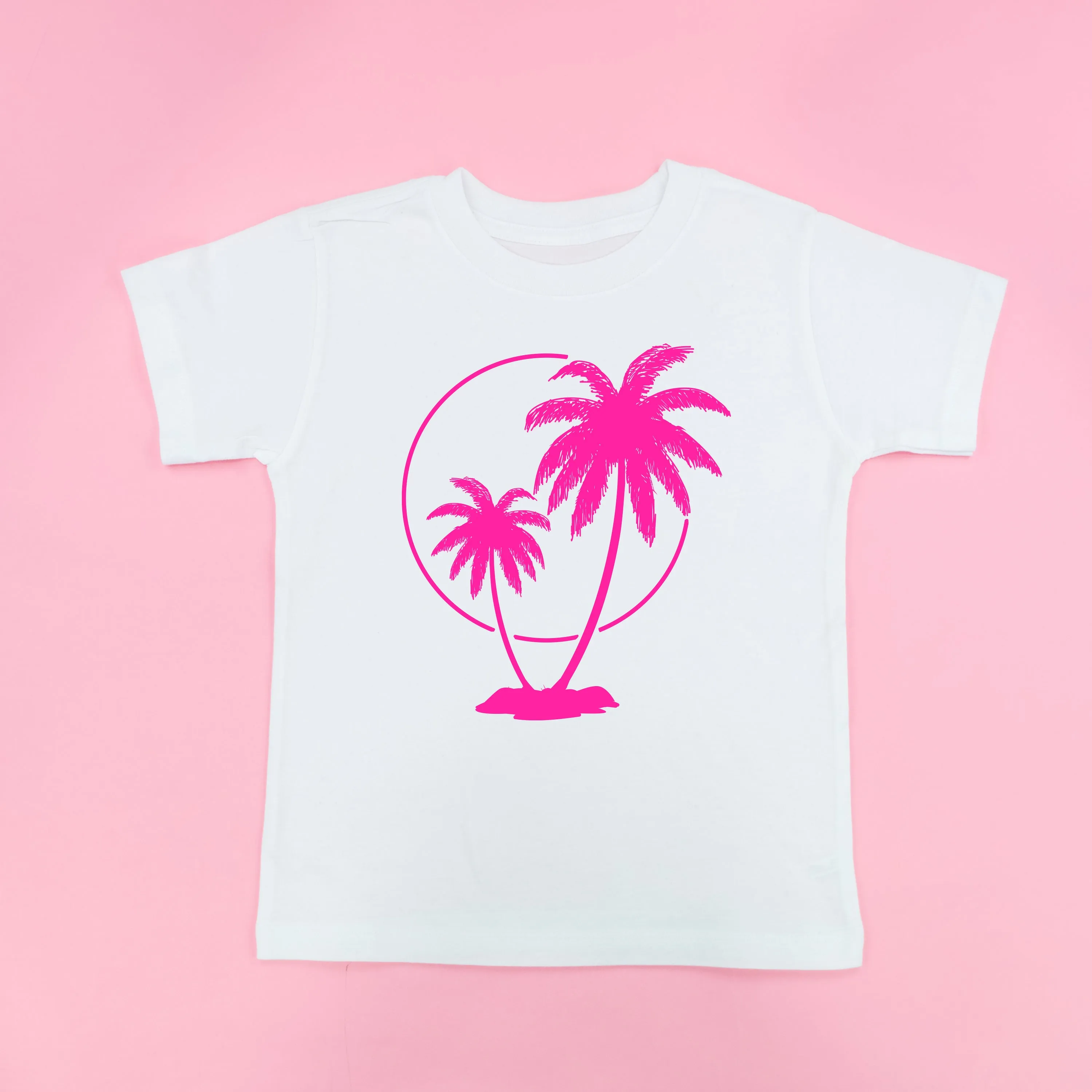 2 PALM TREES WITH SUN - Short Sleeve Child Shirt