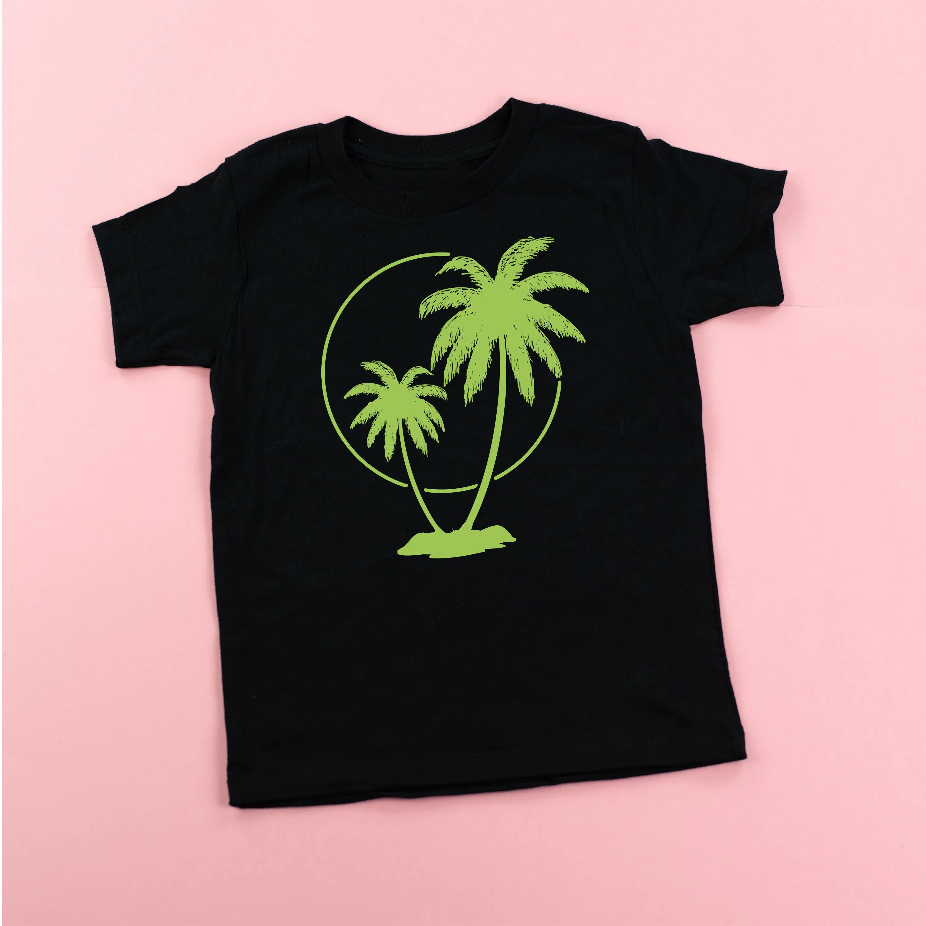 2 PALM TREES WITH SUN - Short Sleeve Child Shirt