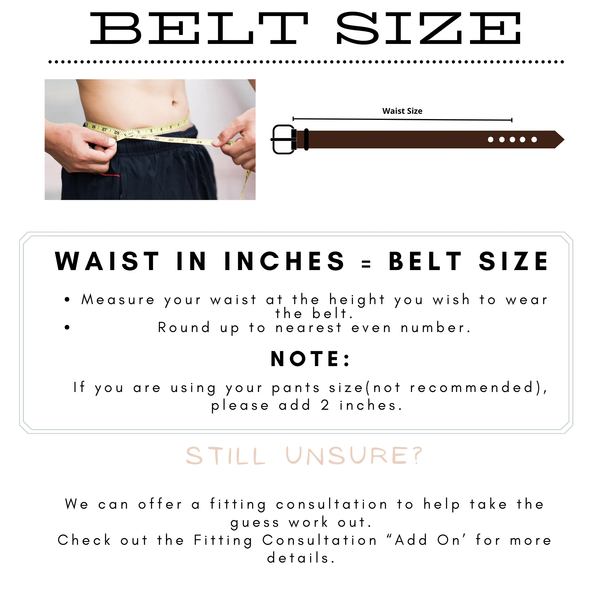 35mm | Tan | Stitched Belt