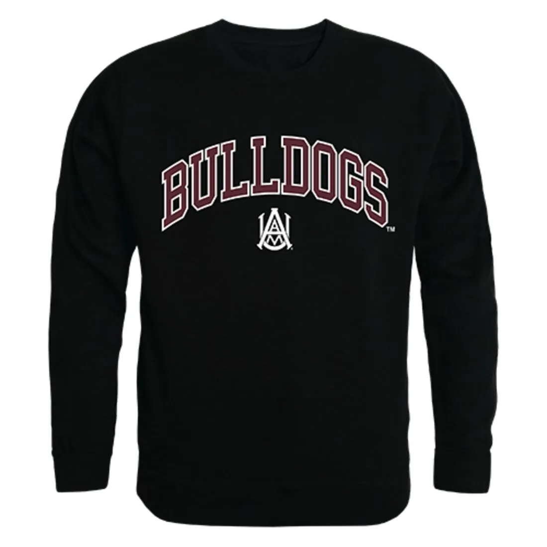 AAMU Alabama A&M University Campus Crewneck Pullover Sweatshirt Sweater Black