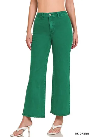ACID WASHED FRAYED CUTOFF PANTS