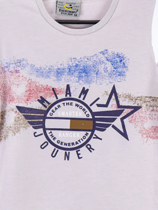 AJ Boys T-Shirt 2.5 Yrs - 8 Yrs Miami Light Grey