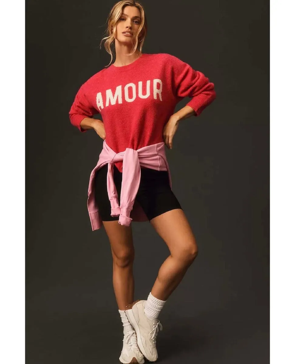 Amour Oversized Sweater Cerise