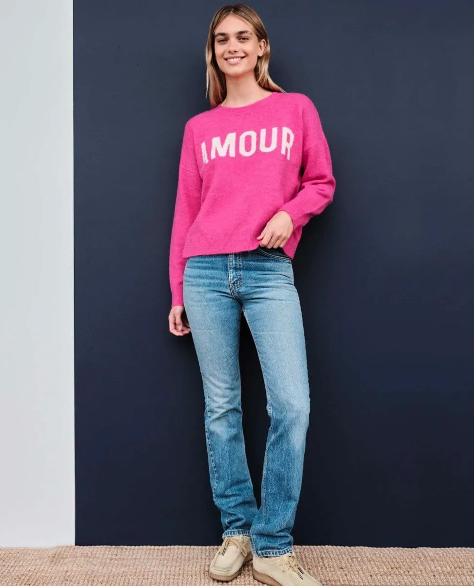 Amour Oversized Sweater Cerise