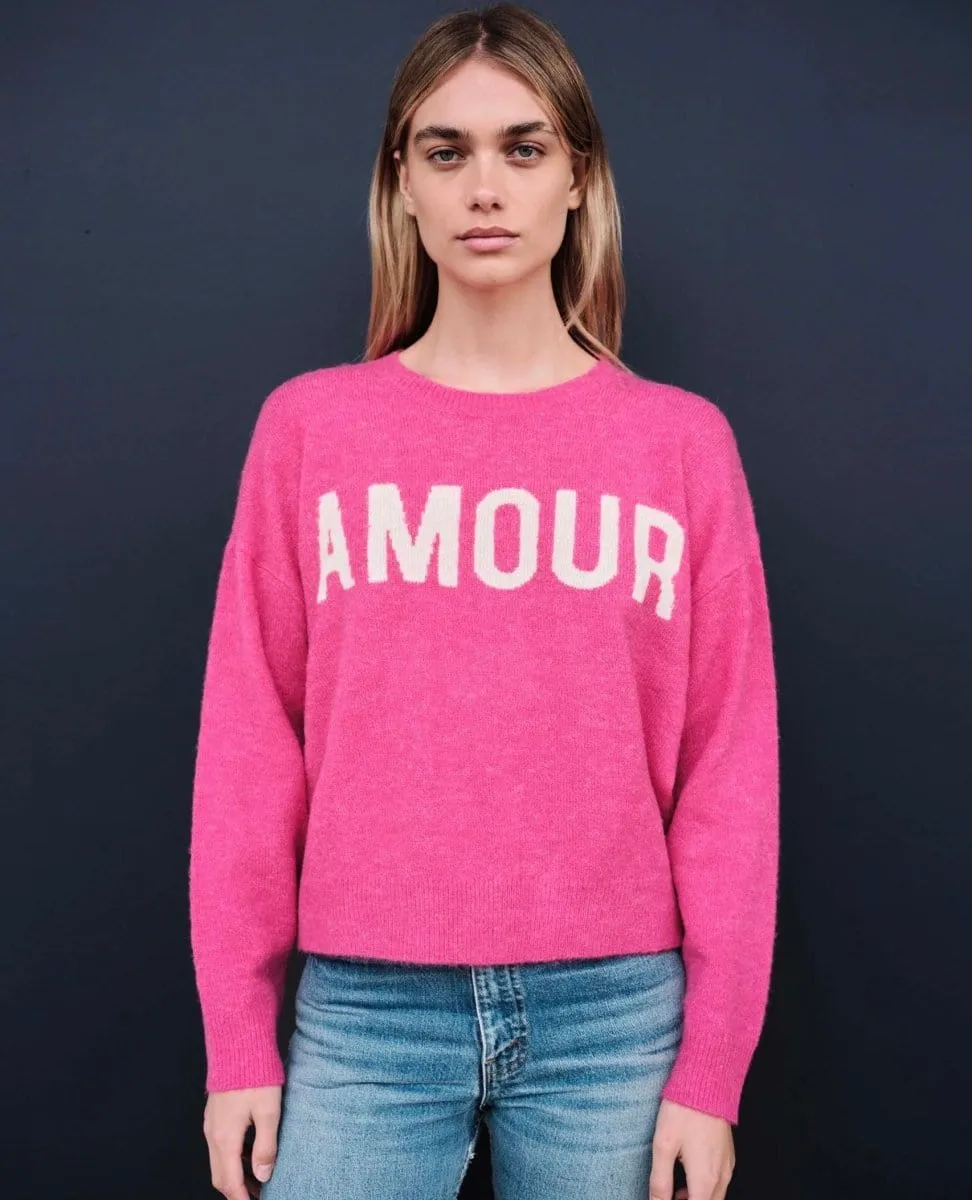 Amour Oversized Sweater Cerise