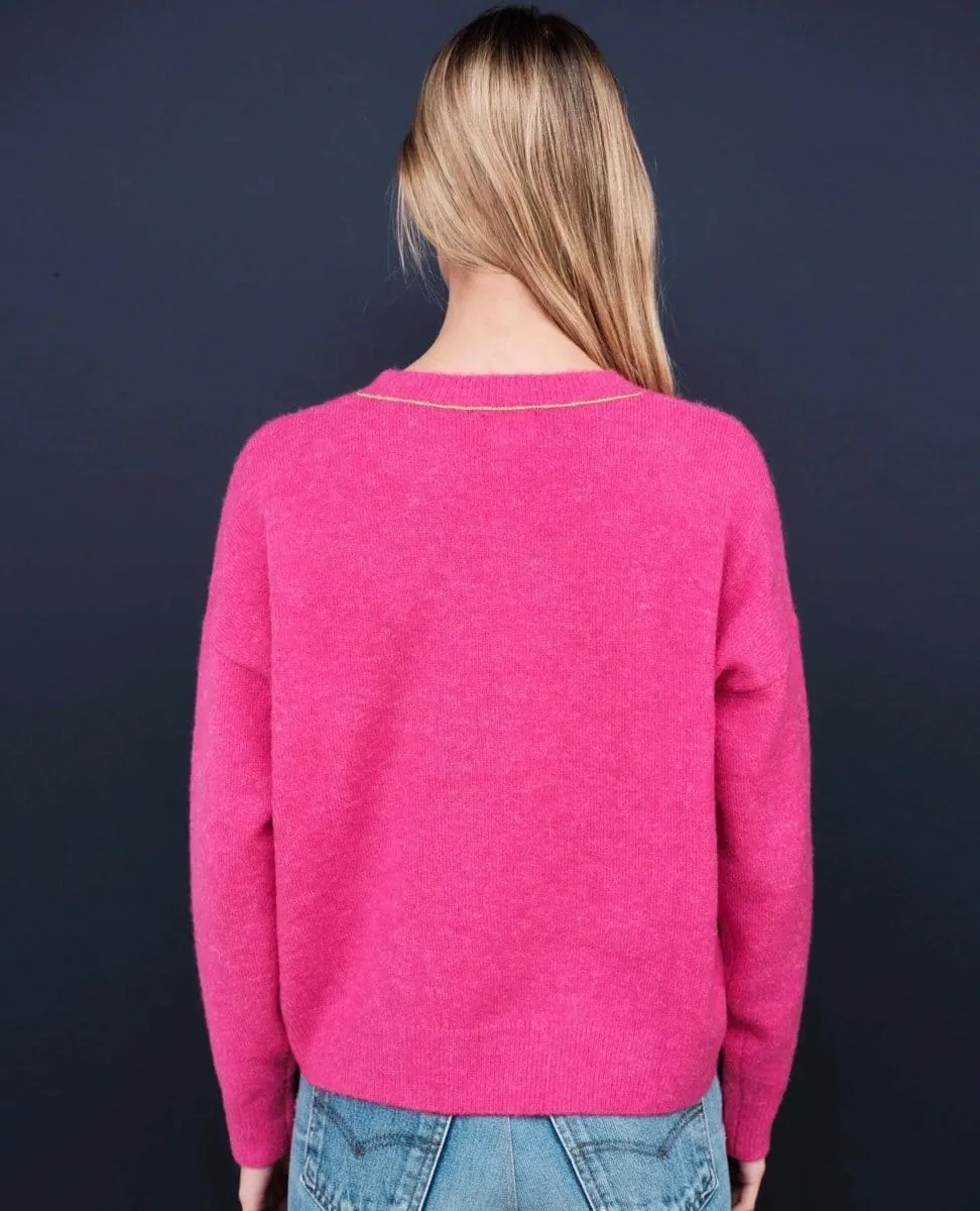 Amour Oversized Sweater Cerise