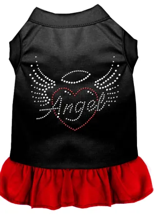 Angel Heart Rhinestone Dress Black With Red Lg