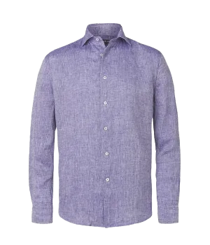 Antonio Linen Longsleeve Shirt in Melange