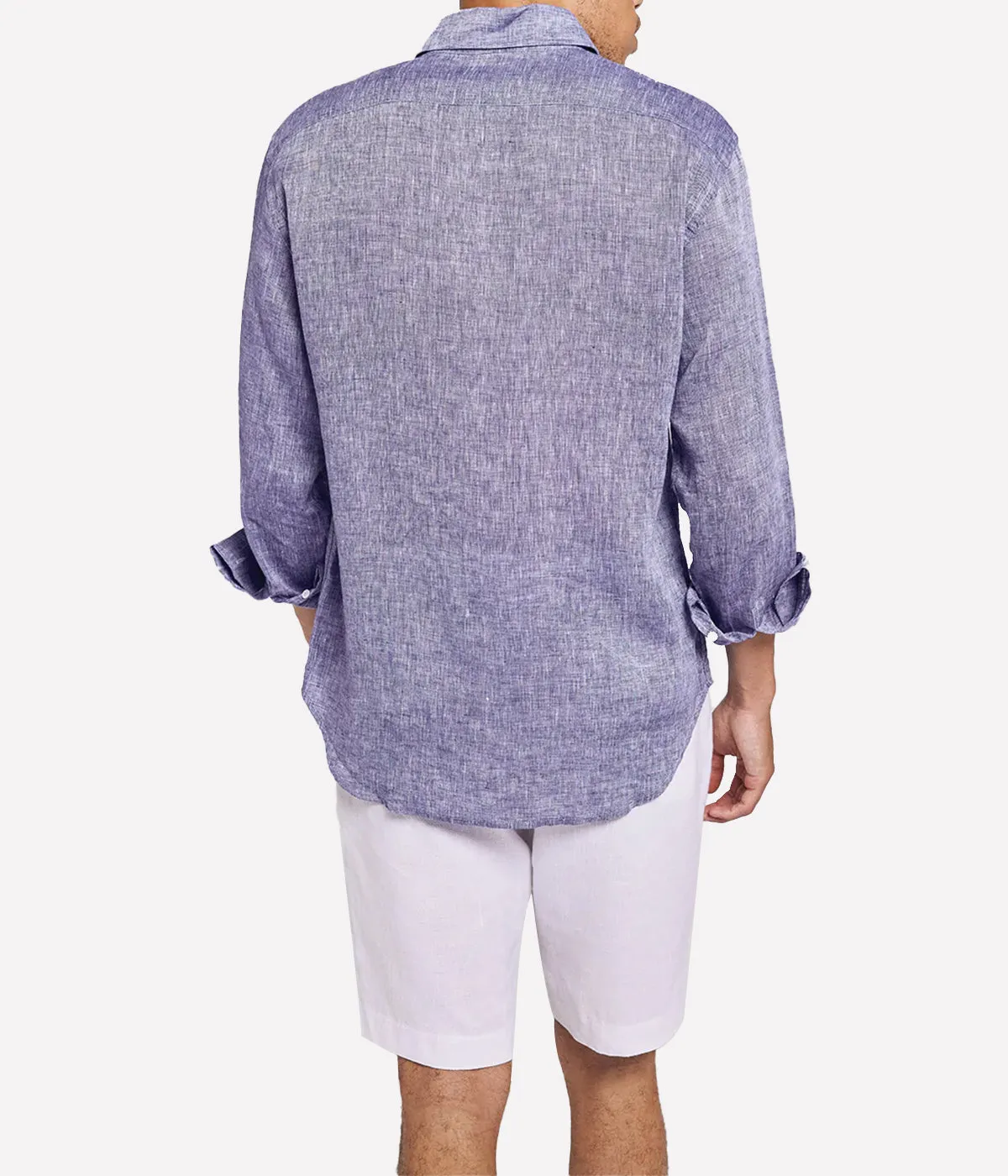 Antonio Linen Longsleeve Shirt in Melange
