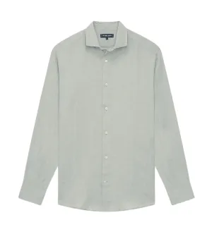 Antonio Linen Shirt in Sky Light