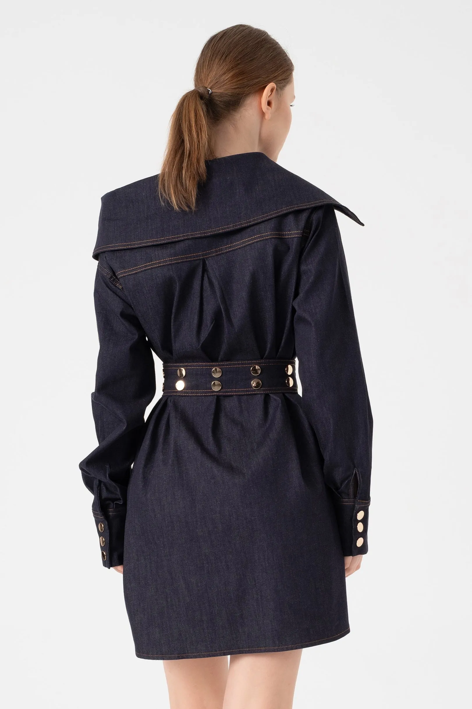 ASYMMETRICAL COLLAR SHIRT