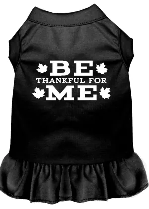 Be Thankful For Me Screen Print Dress Black Sm