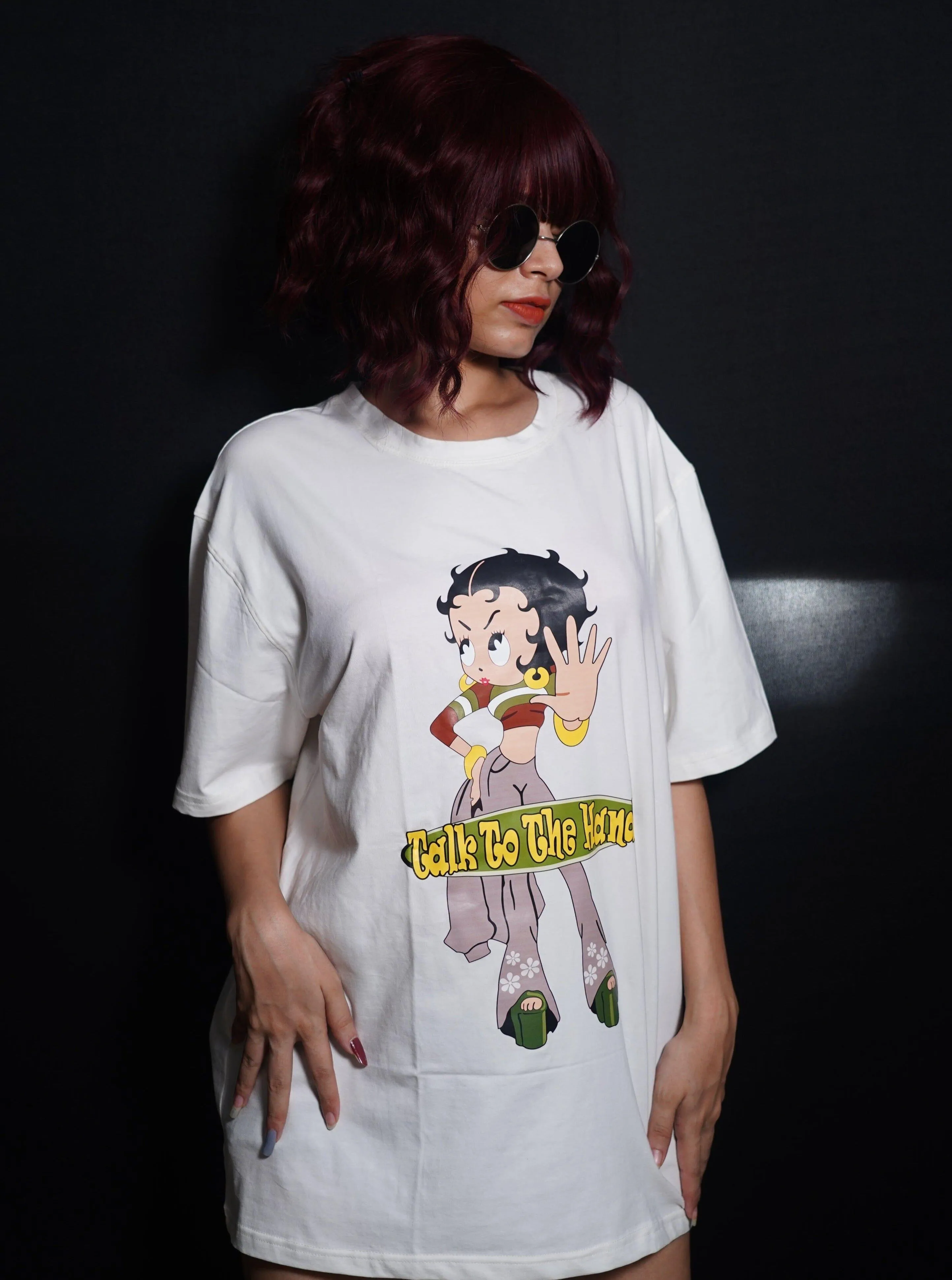Betty Boop Talk To The Hand : Regular Tee For Women