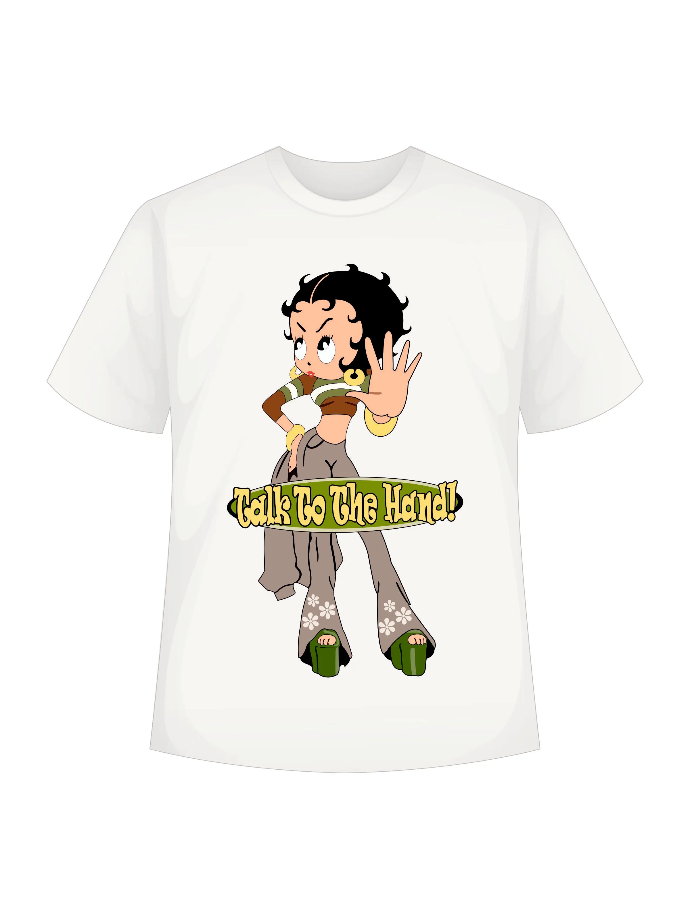 Betty Boop Talk To The Hand : Regular Tee For Women