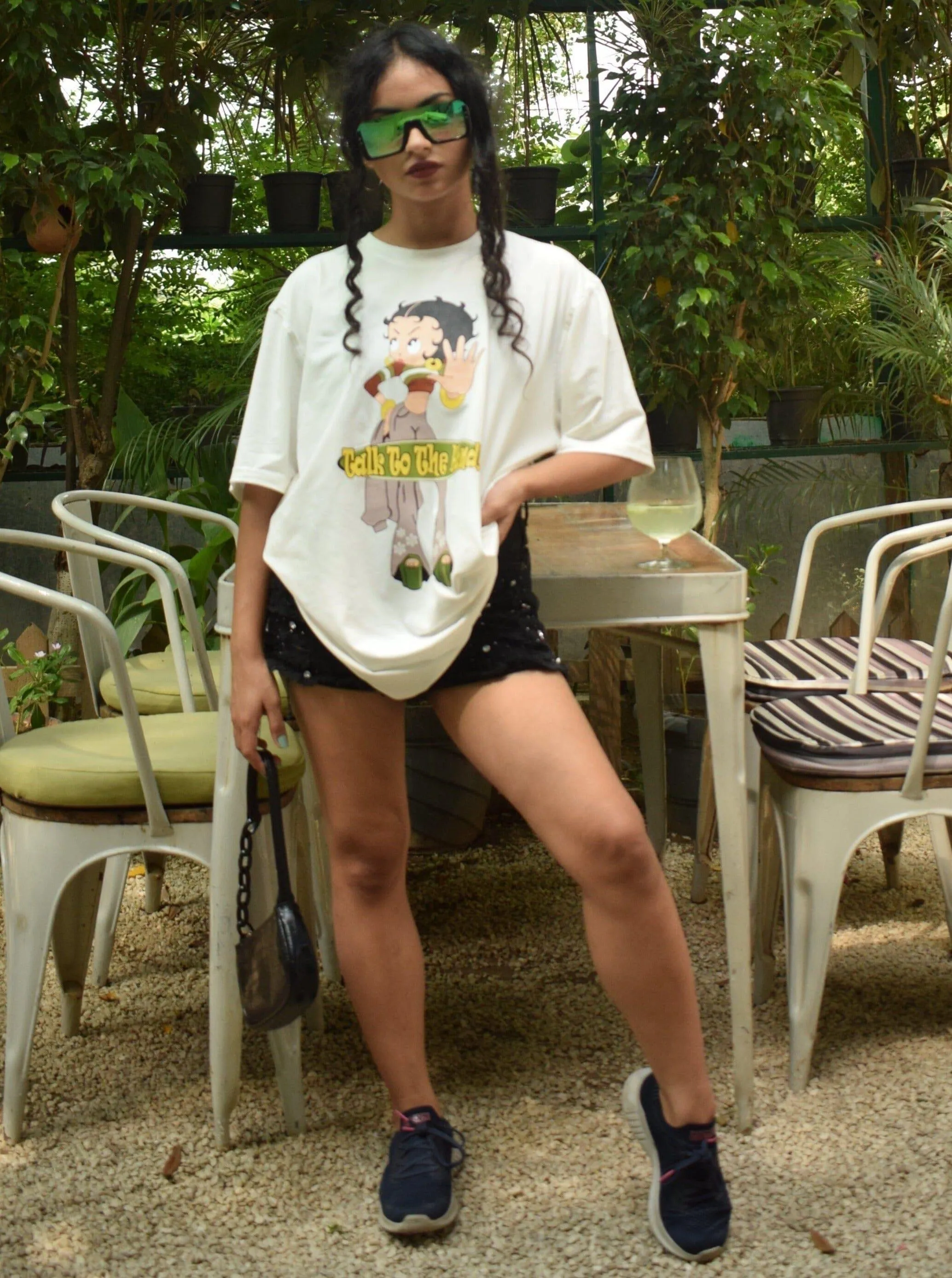 Betty Boop Talk To The Hand : Regular Tee For Women