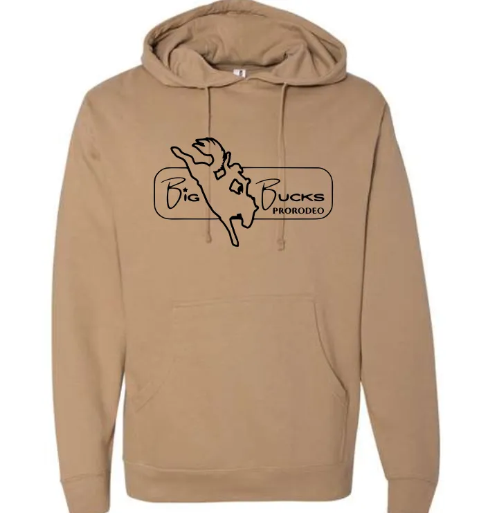 Big Bucks Pro Rodeo Hoodie ~Sandstone