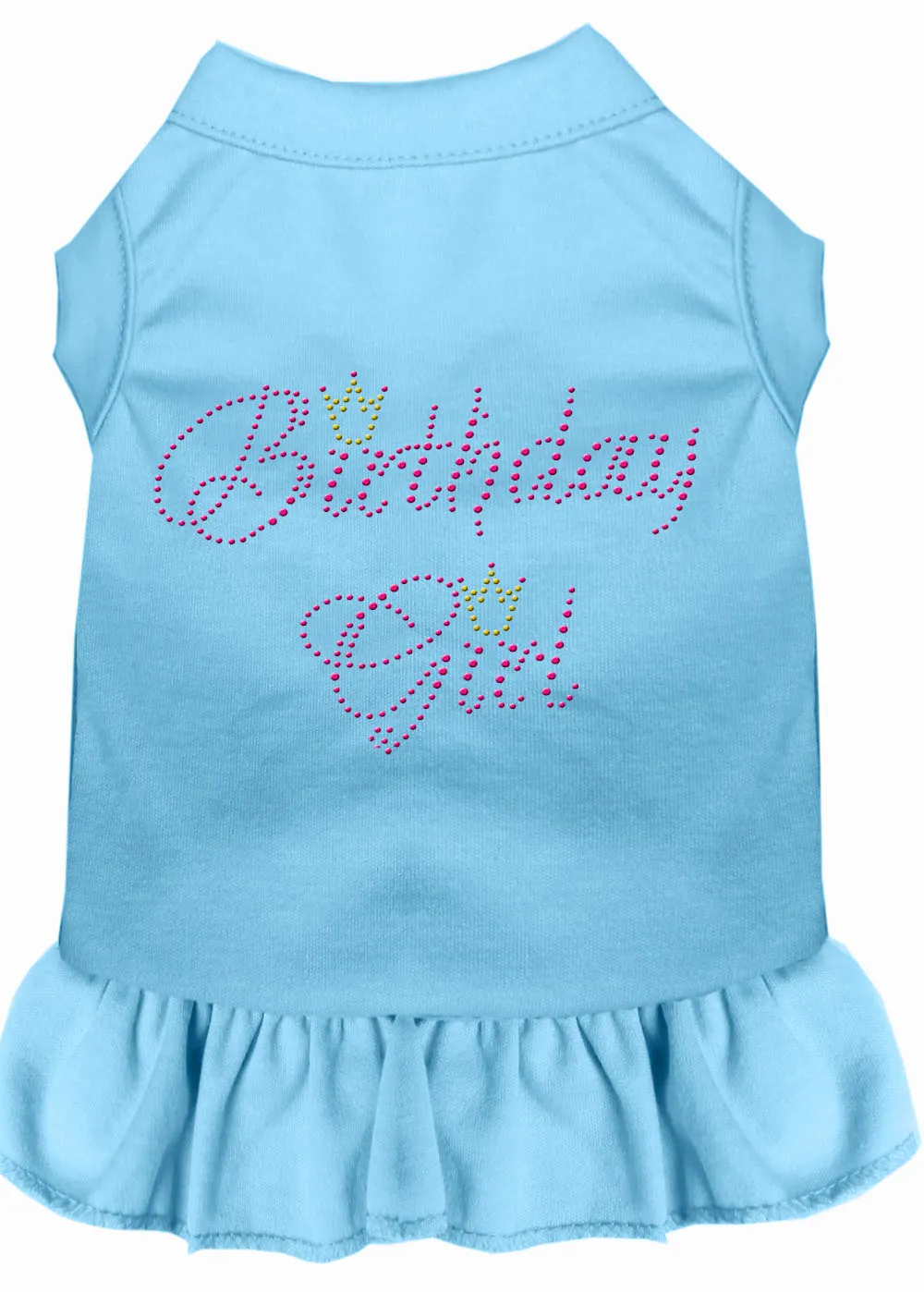 Birthday Girl Rhinestone Dress Baby Blue Xl
