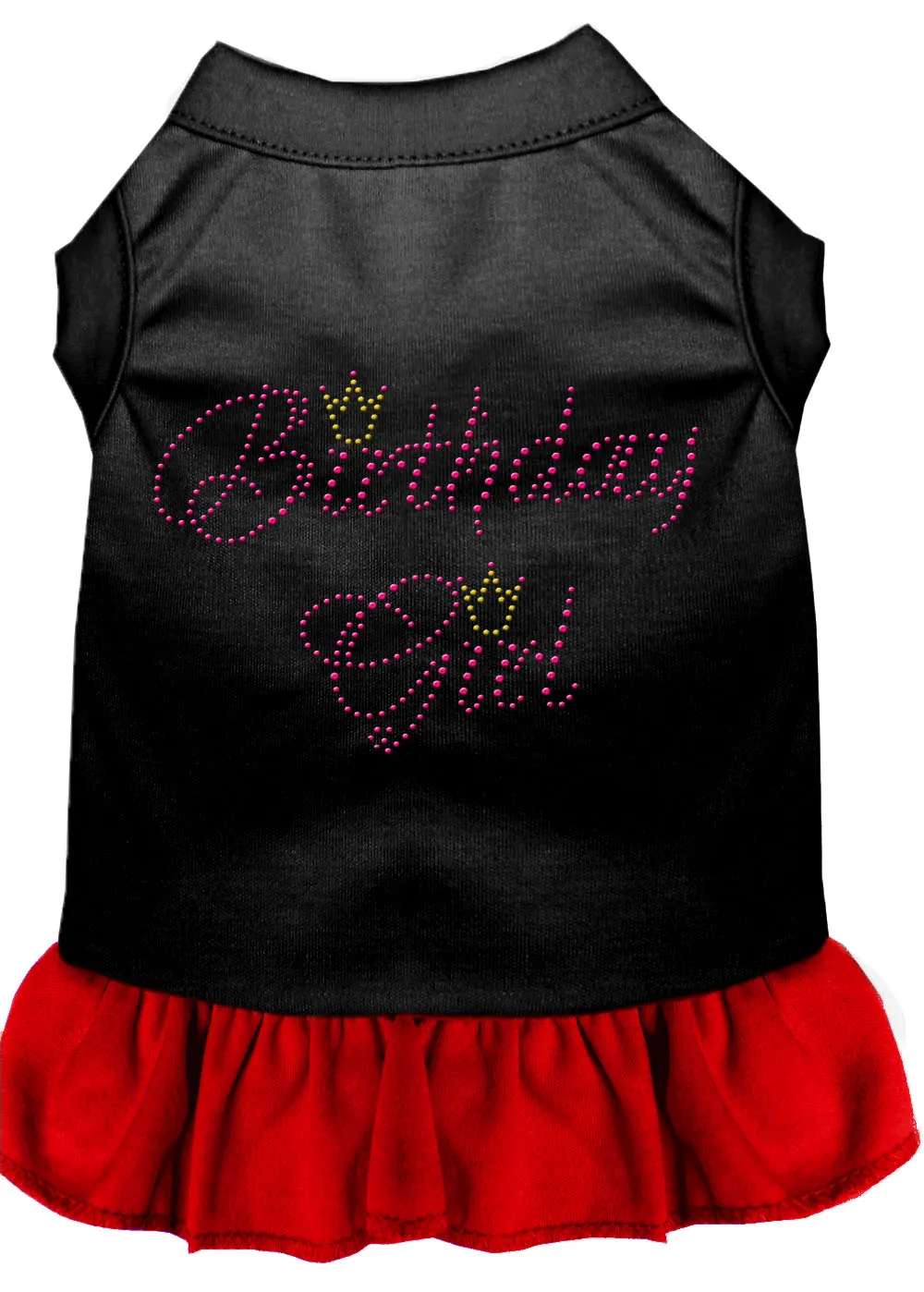 Birthday Girl Rhinestone Dresses Black With Red Sm