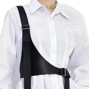 Black Single Shoulder Harness Belt