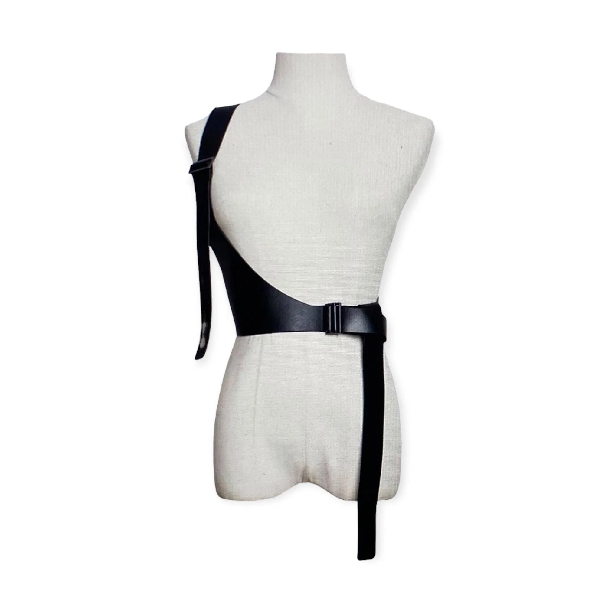 Black Single Shoulder Harness Belt