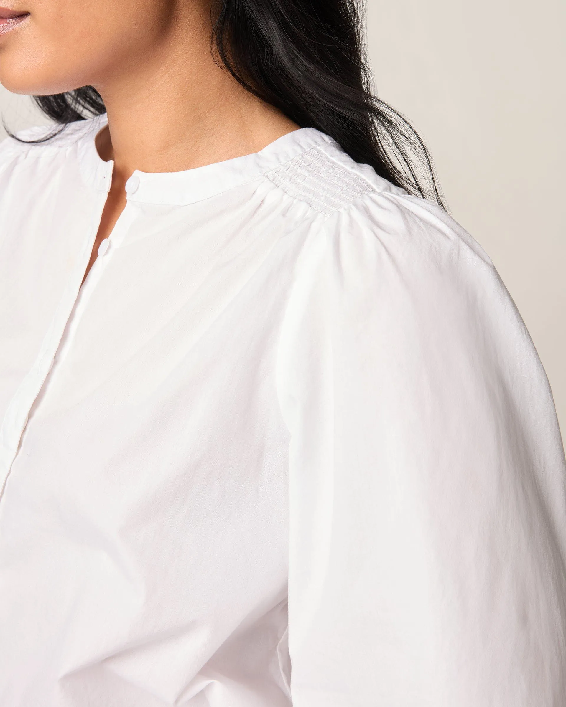 Blair Cotton Button Down Smock Blouse