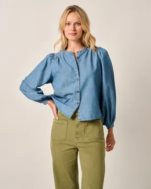 Blair Cotton Button Down Smock Blouse