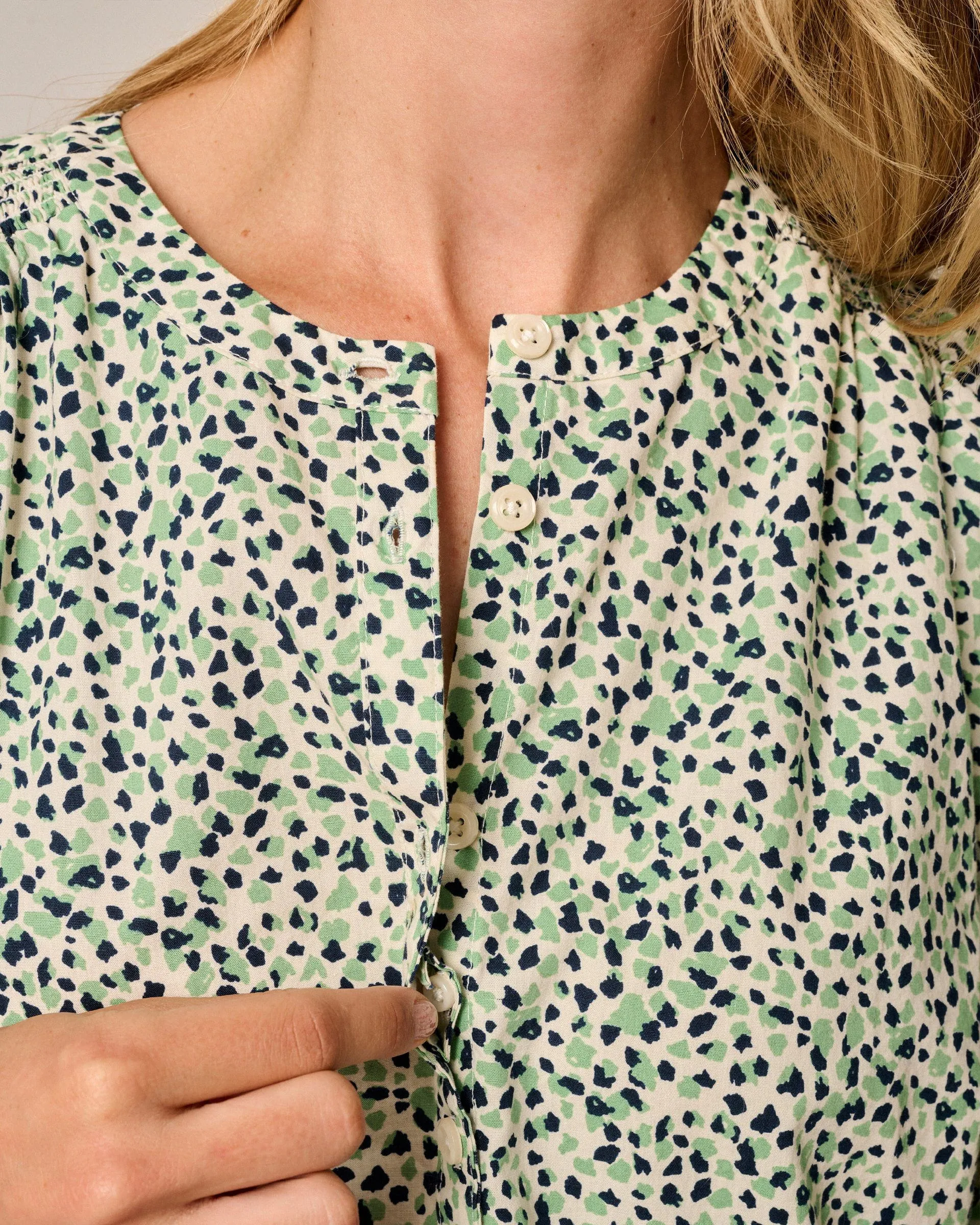 Blair Cotton Button Down Smock Blouse