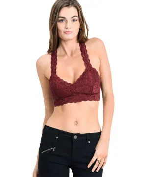 Brooke Padded Racerback, Burgundy