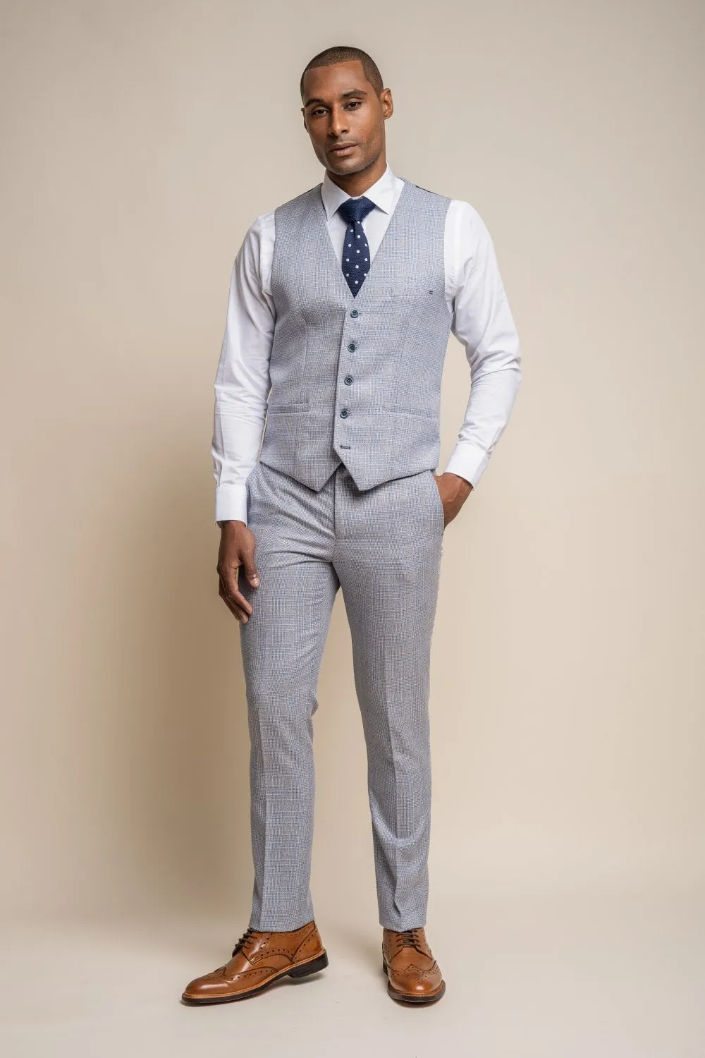 Caridi Sky Blue 3 Piece Wedding Suit