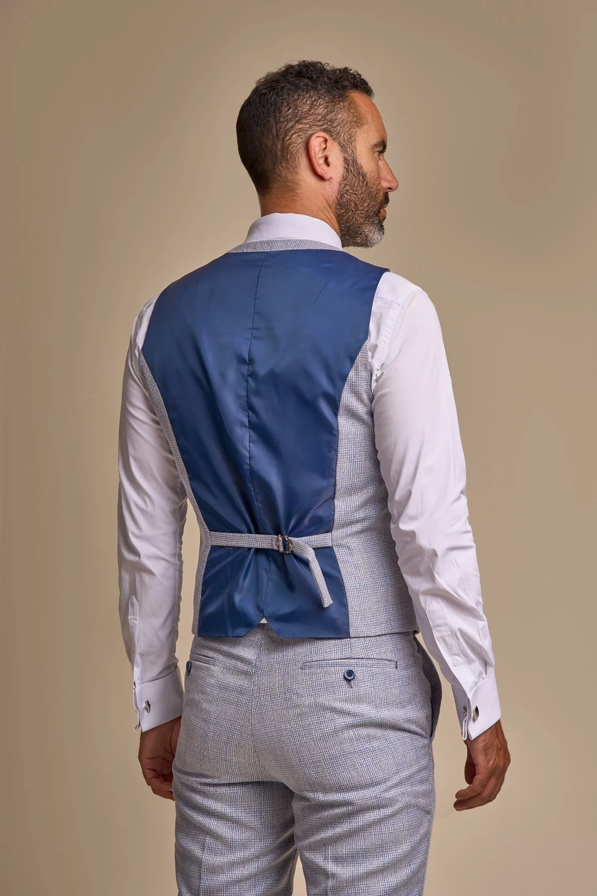 Caridi Sky Blue 3 Piece Wedding Suit