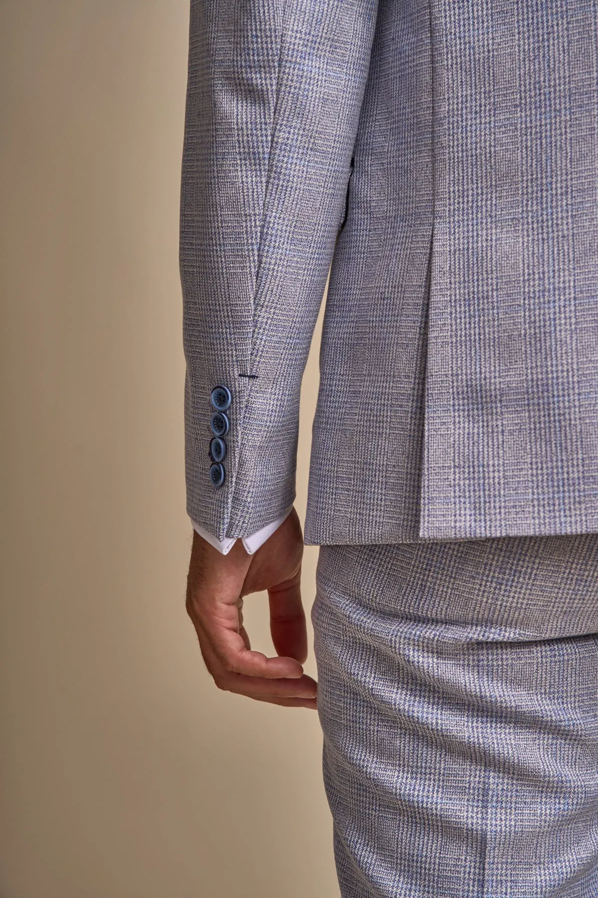Caridi Sky Blue 3 Piece Wedding Suit