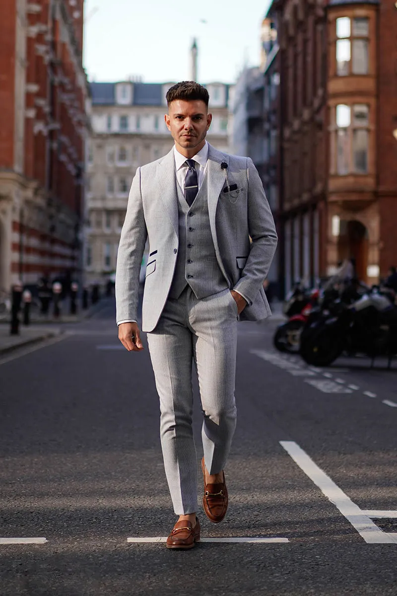 Caridi Sky Blue 3 Piece Wedding Suit