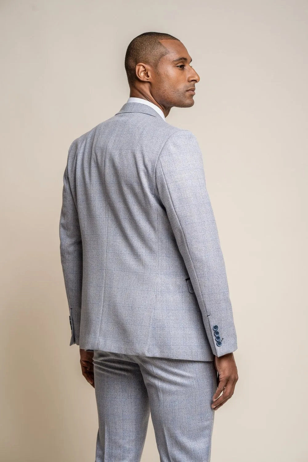 Caridi Sky Blue 3 Piece Wedding Suit
