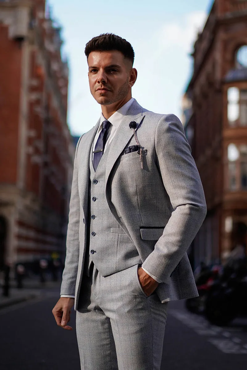 Caridi Sky Blue 3 Piece Wedding Suit