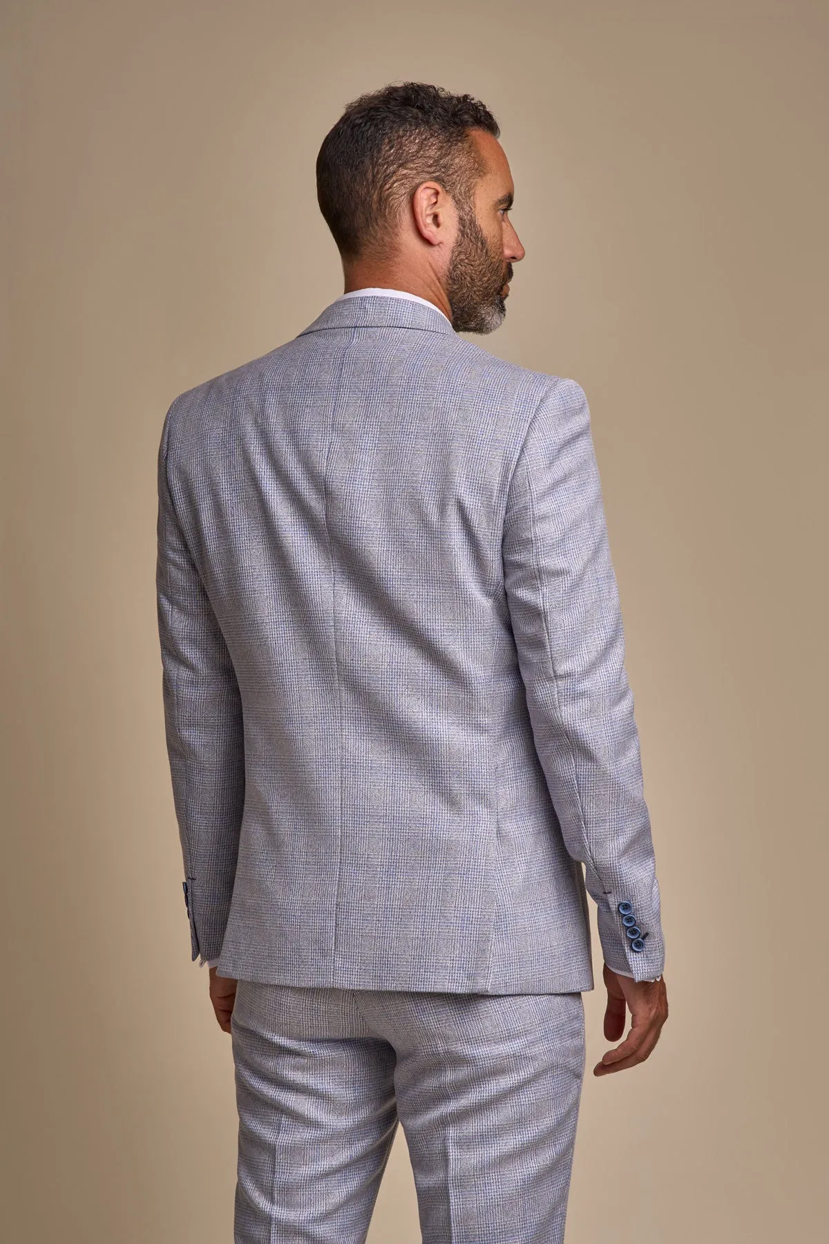 Caridi Sky Blue 3 Piece Wedding Suit