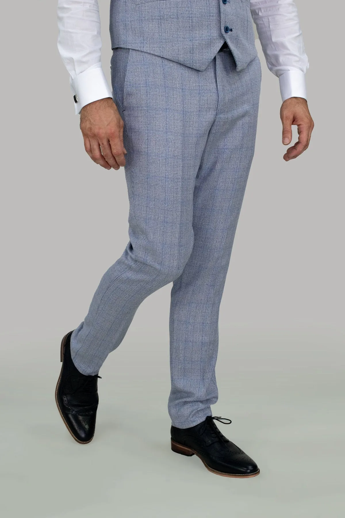 Caridi Sky Blue 3 Piece Wedding Suit