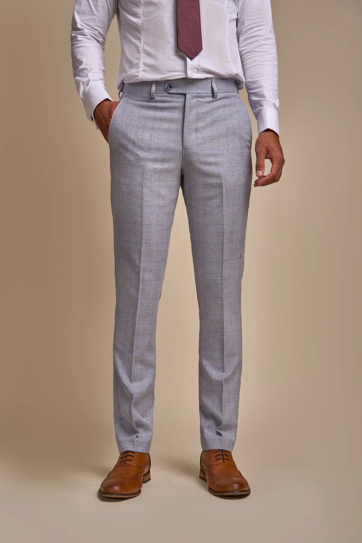 Caridi Sky Blue 3 Piece Wedding Suit
