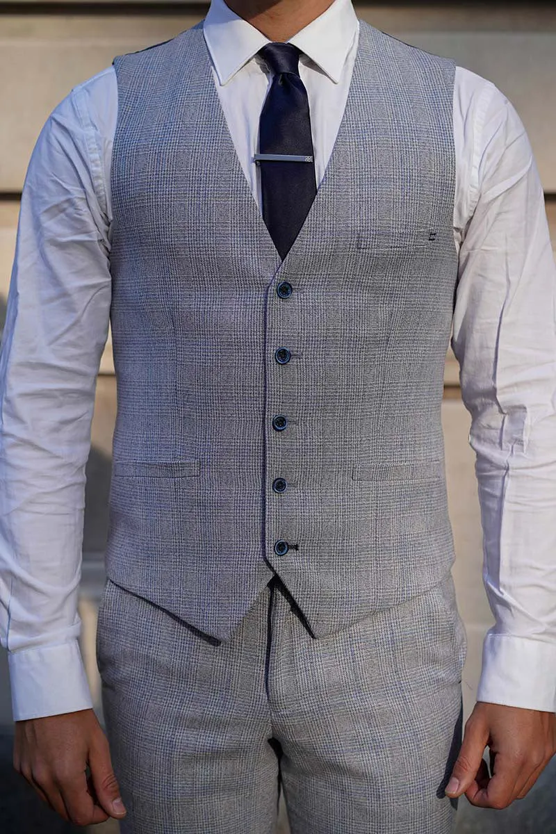 Caridi Sky Blue 3 Piece Wedding Suit