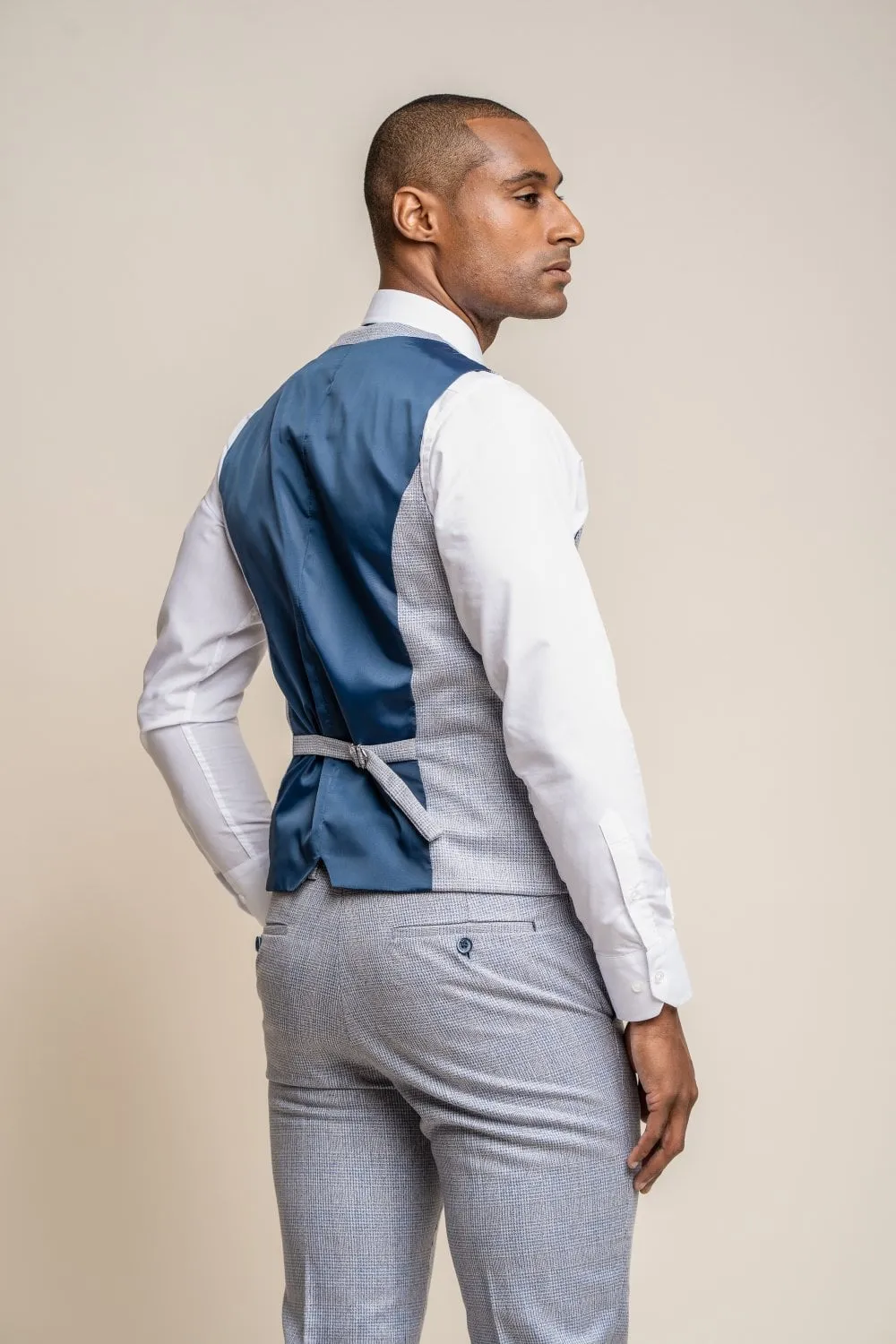 Caridi Sky Blue 3 Piece Wedding Suit