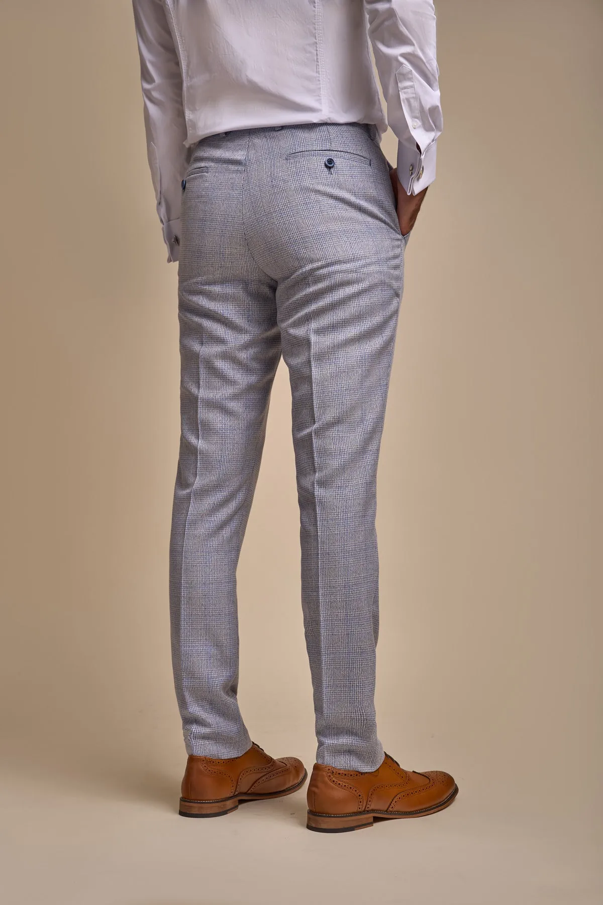 Caridi Sky Blue 3 Piece Wedding Suit