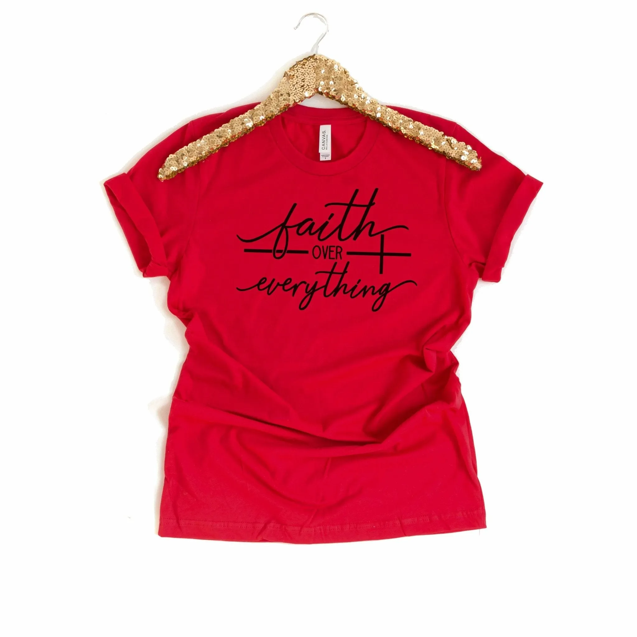Christian T shirts - faith over everything graphic tee - christian apparel