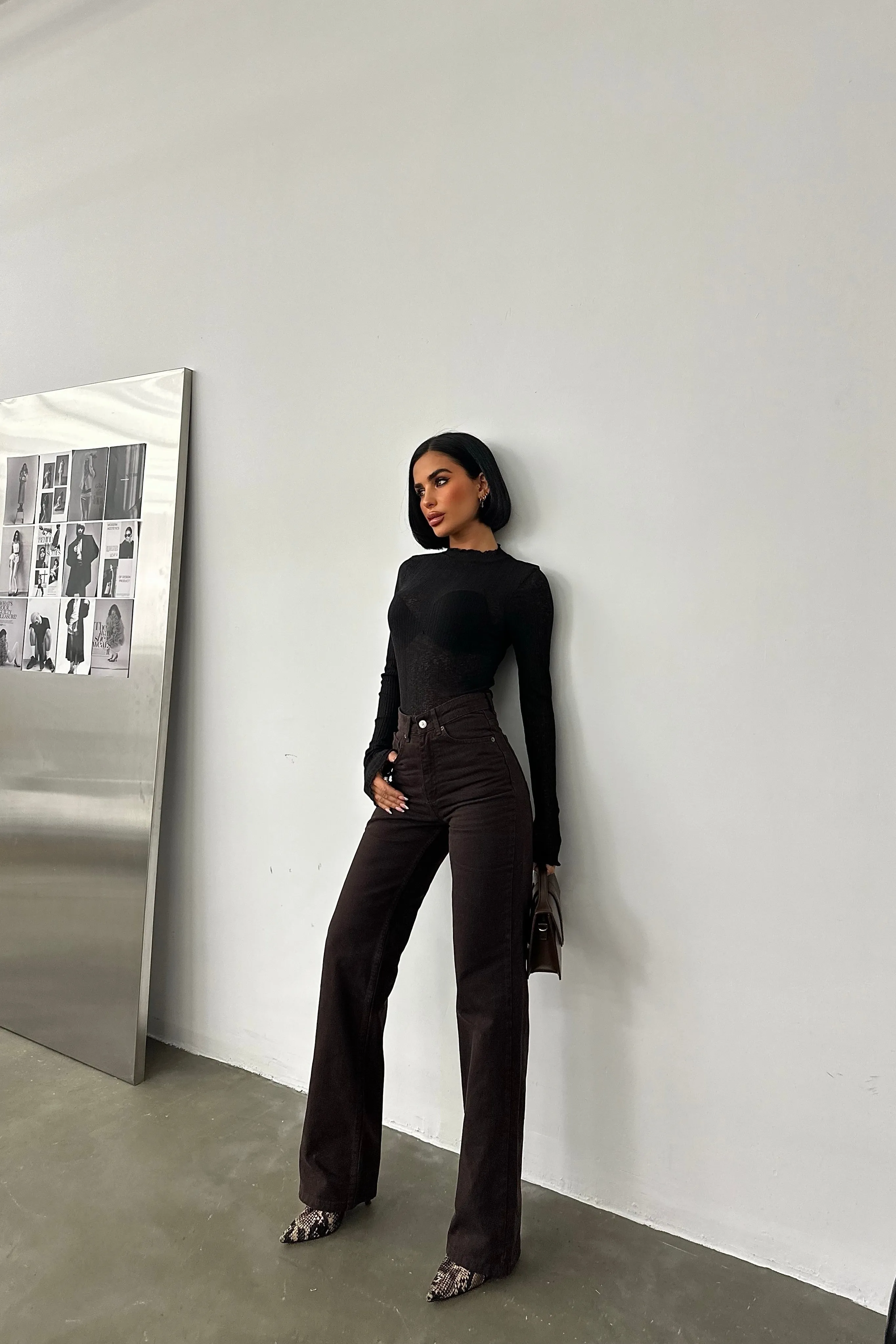 Classic Straight Brown Jeans