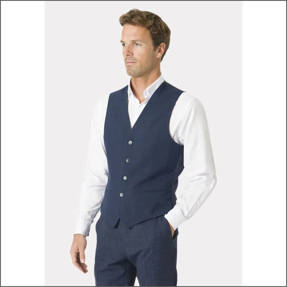 Constable Tailored Fit Natural Navy Mix 2 Piece Suit from Brook Taverner>
